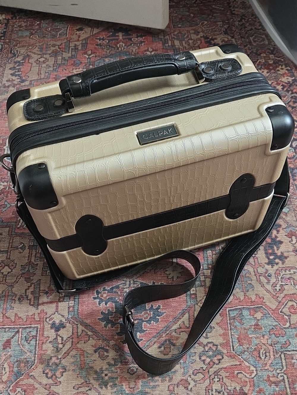 CALPAK Hard Side Travel Vanity Case with Strap